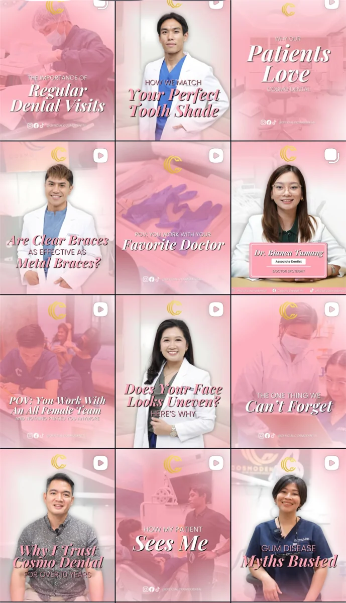 Cosmodental social media grid