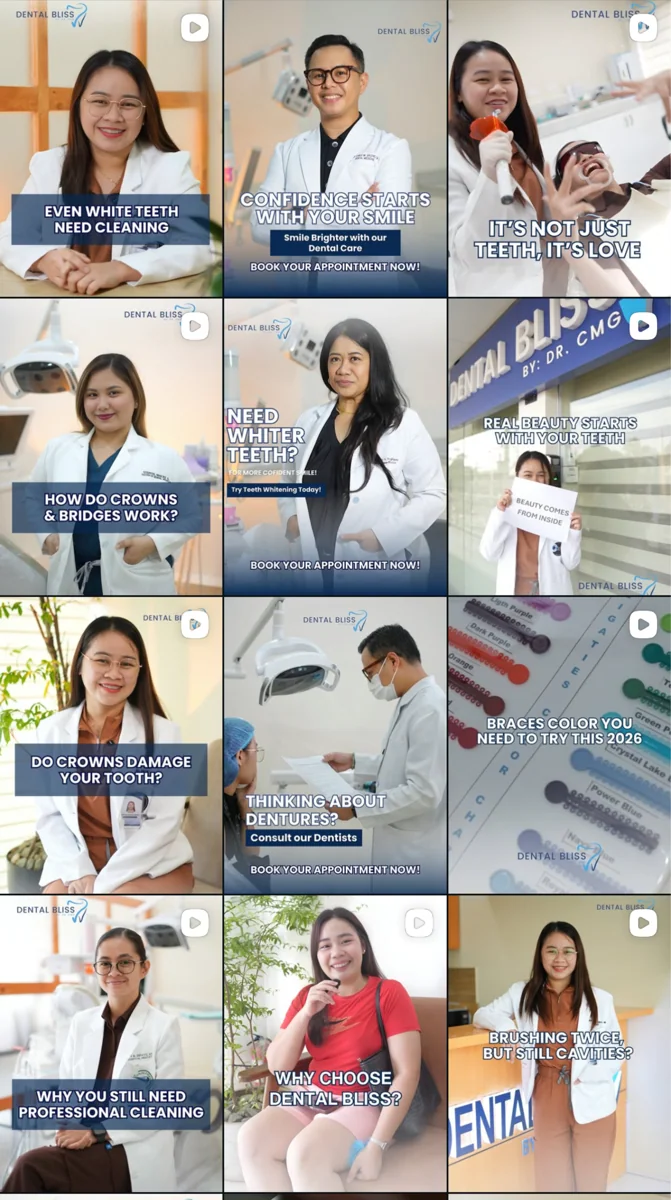 Dental Bliss social media grid