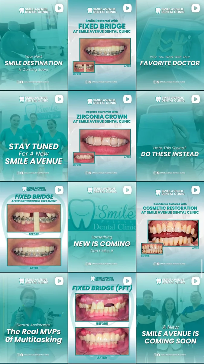 Smile Avenue Dental Clinic social media grid