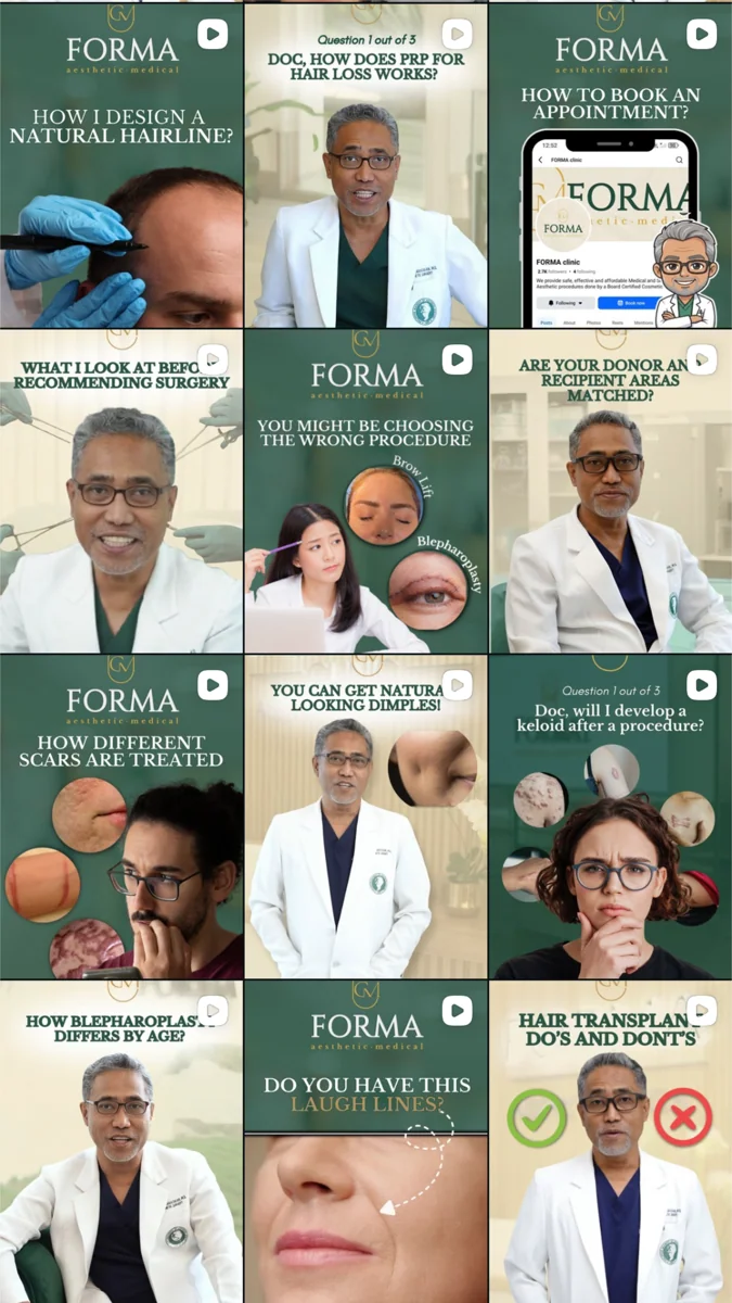 Forma social media grid