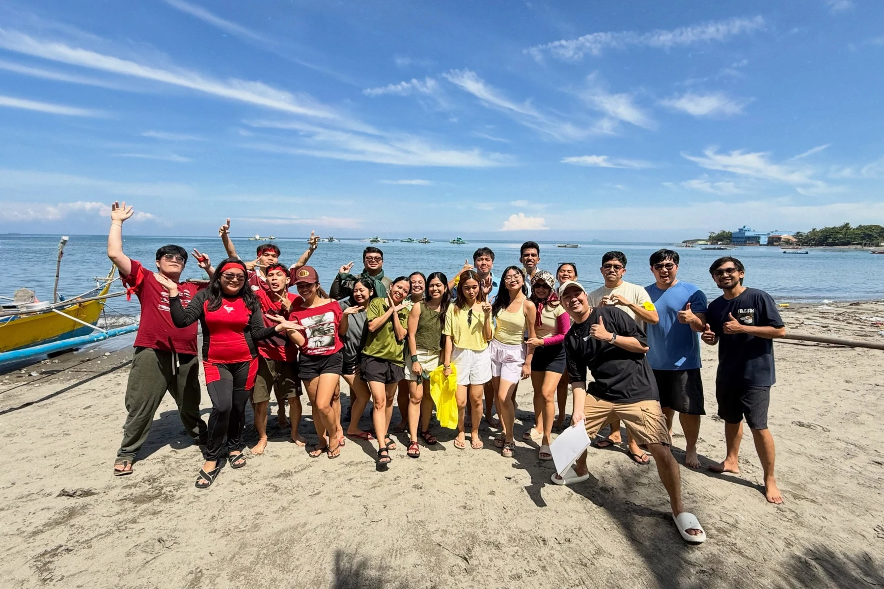 The Luna team by the beach